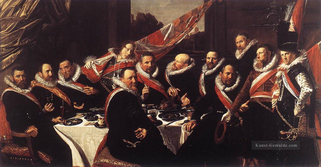 Festmahl der Offiziere der St George Bürgergarde Porträt Niederlande Goldenes Zeitalter Frans Hals Ölgemälde
